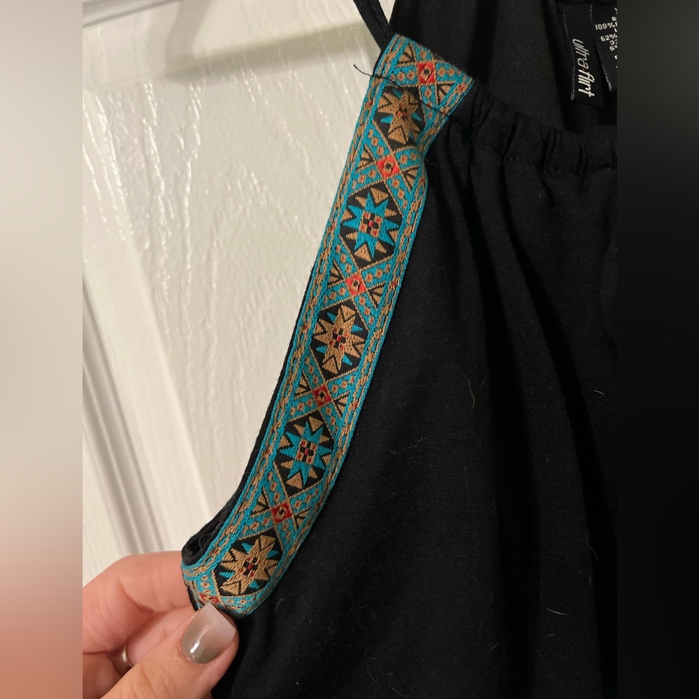 Bohemian black adjustable maxi dress